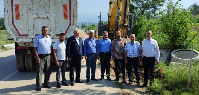 Mehmetli Beldesinde Kanalizasyon Hattına İlk Kazma Vuruld