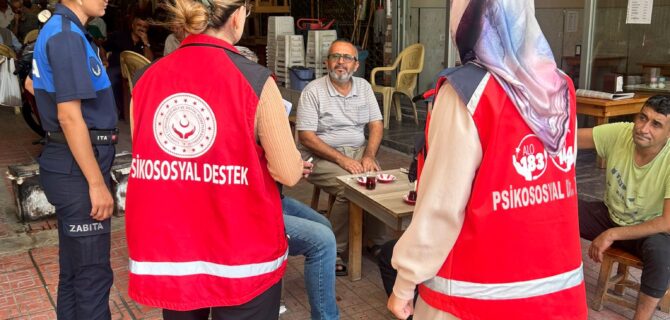 Çocuklar güvende ekipleri sosyal hizmet için saha çalışması yaptı